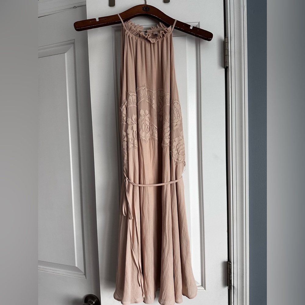 Forever 21 Light Beige Gathered Dress